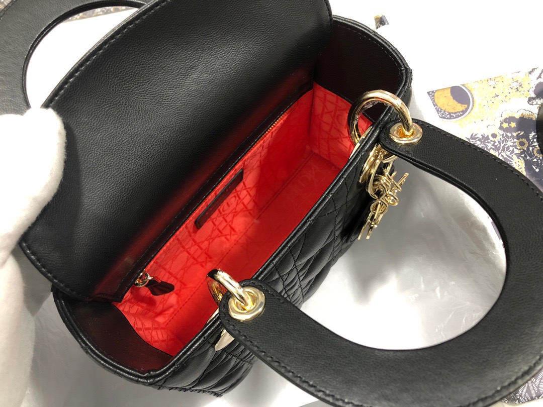 D10r lady D10r my abcD10r bag black golden m0538 20cm