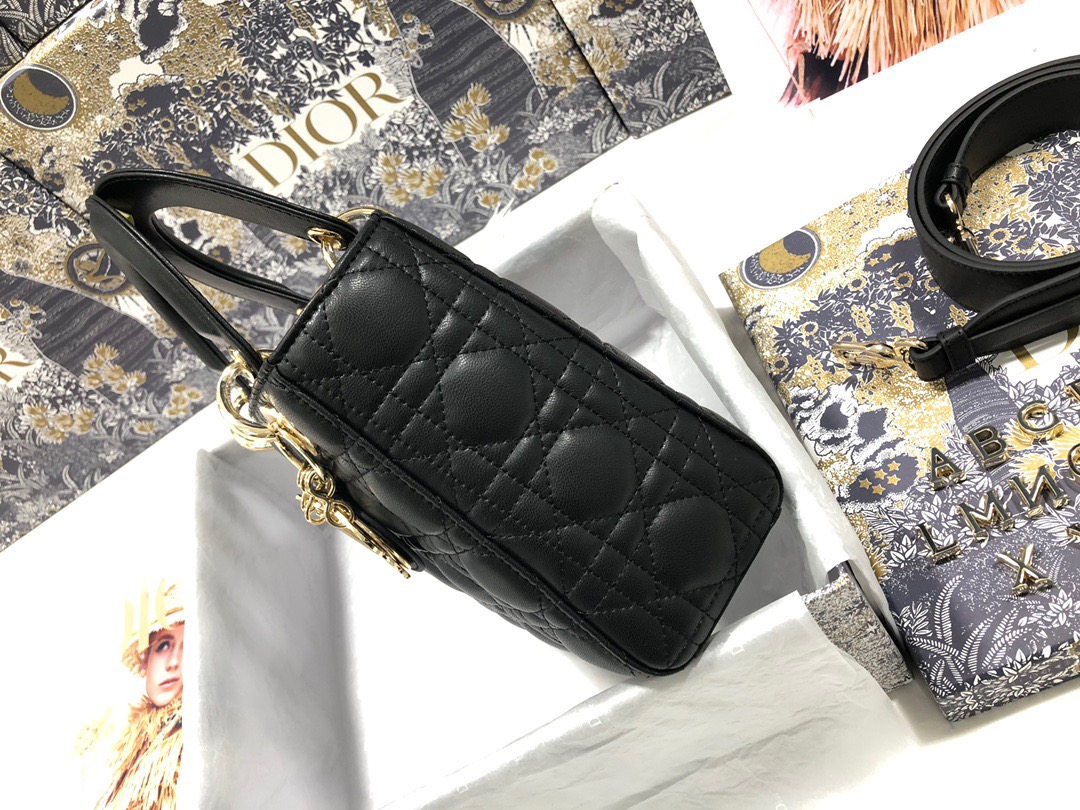 D10r lady D10r my abcD10r bag black golden m0538 20cm