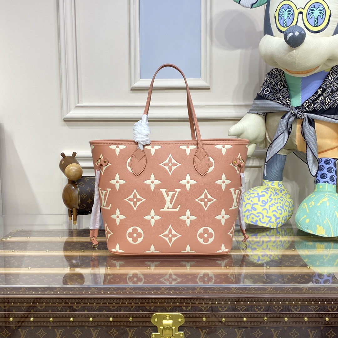 LV Neverfull MM Rose Trianon Leather M58907 - 31 x 28 x 14 cm