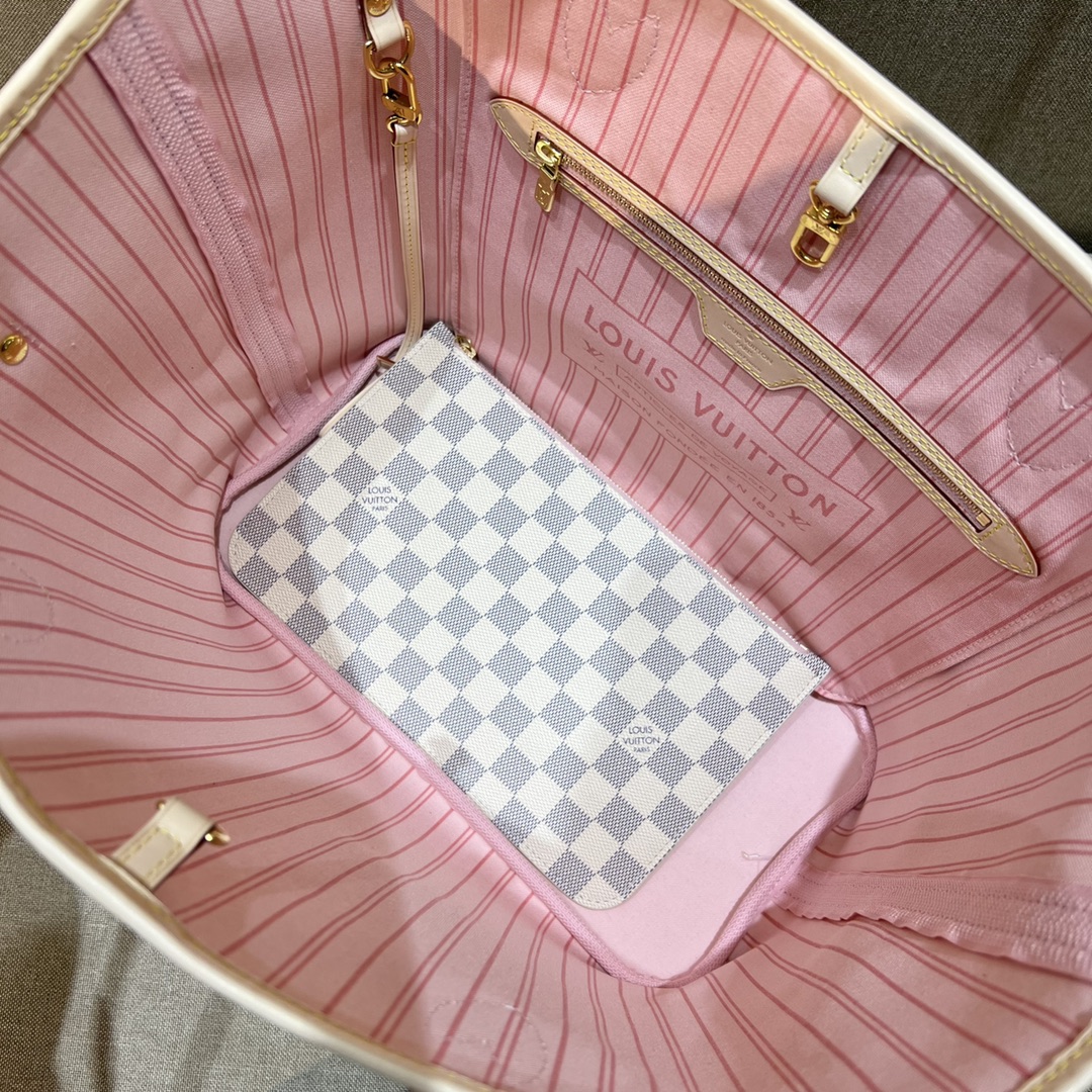 LV Neverfull  Checkerboard  N41605 - 31 x 28 x 14CM