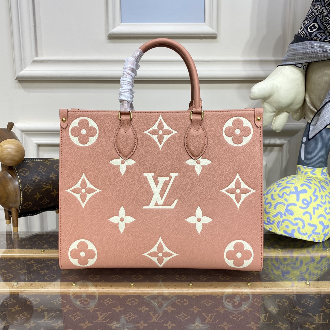 LV OnTheGo MM M45494 Trianon Pink -Cream - 35 x 27 x 14 cm