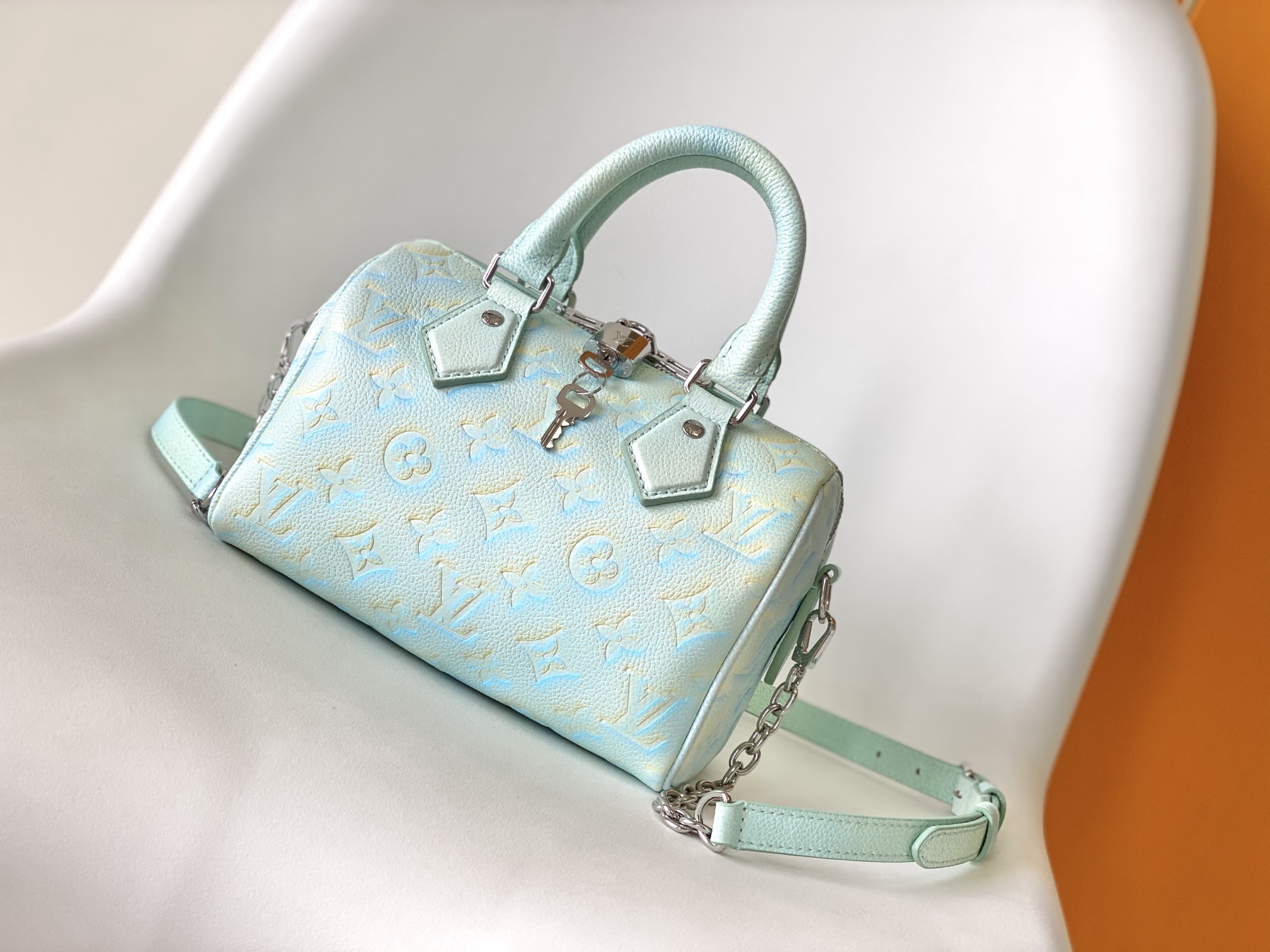 LV Speedy Bandoulière 20 Star Handbag M46163 Vert d'eau Green - 20.5x13.5x12cm