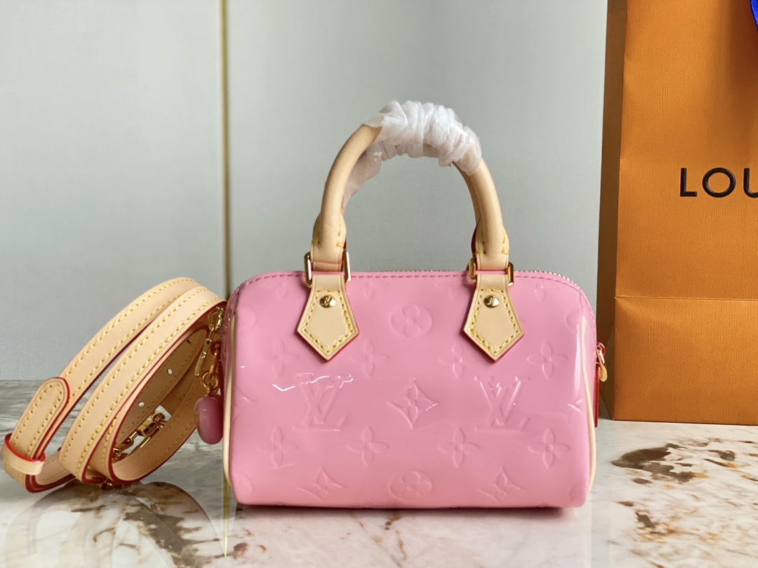 LV Sac Nano Speedy Pink M81879 - 16x10x7.5cm