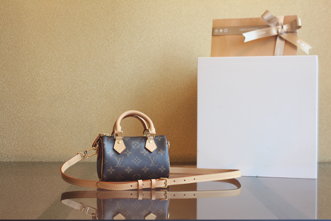 LV Nano Speedy Monogram canvas M81085 - 16x10x7.5cm