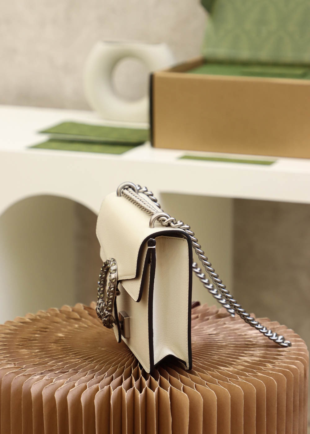 Gvc*1 dionysus svp*me mini bag white 421970 - 20x15.5x5cm