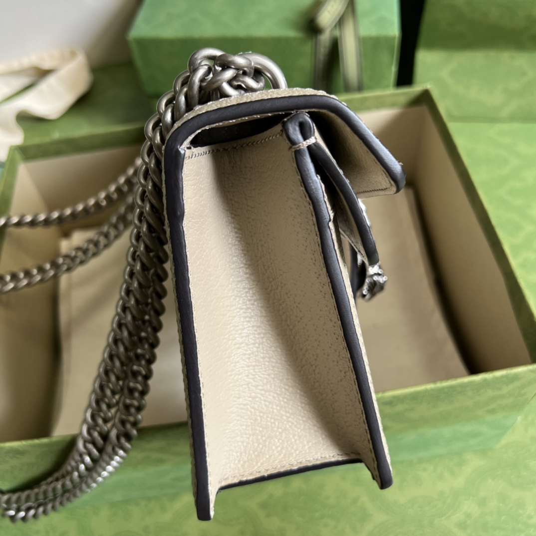 Gvc*1 dionysus small shoulder bag white and beige 499623 - 25x13.5x7cm