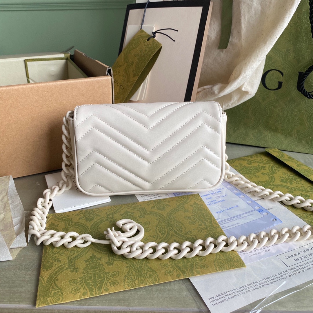 GG Marmont belt bag White 699757 - 16.5 x 10 x 4.5cm