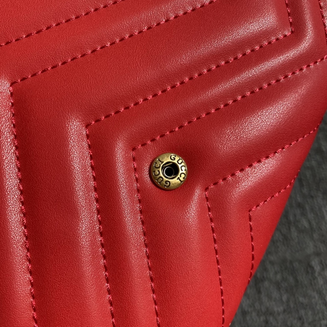 GG Marmont matelassé mini bag Red 474575 – 20cm x 13cm x 6cm