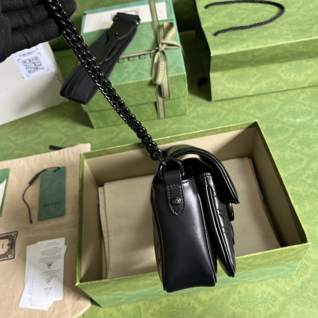 GG Marmont shoulder bag 734814 Black - 26x13x7cm