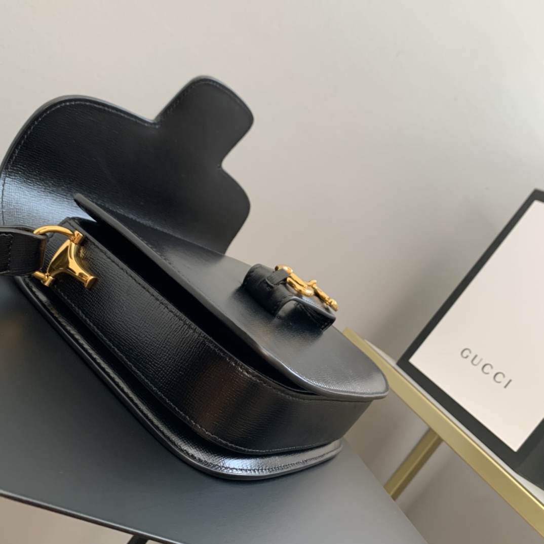 Gvc*1 horsebit 1955 shoulder bag black 602204 - 25x18x8cm