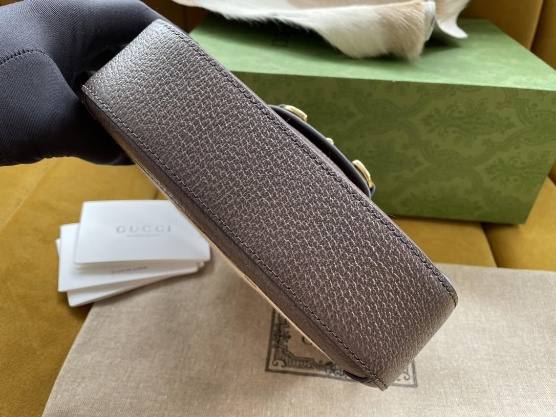 Gvc*1 horsebit 1955 mini bag brown ‎658574 - 20.5x14.5x5cm