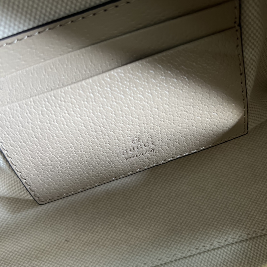 Gvc*1 ophidia mini gg top handle bag beige and white  724606  - 21x 12 x 10cm