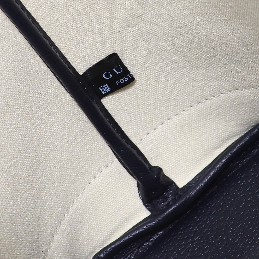 Gvc*1 ophidia small tote bag black leather726762 - 25 x 22 x 12cm