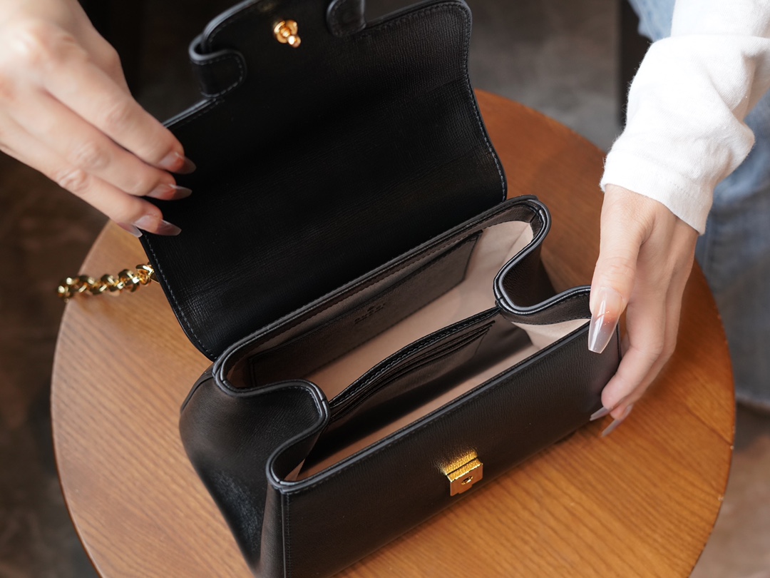 Gvc*1 horsebit 1955 small bag black703848 - 22x16x10.5cm