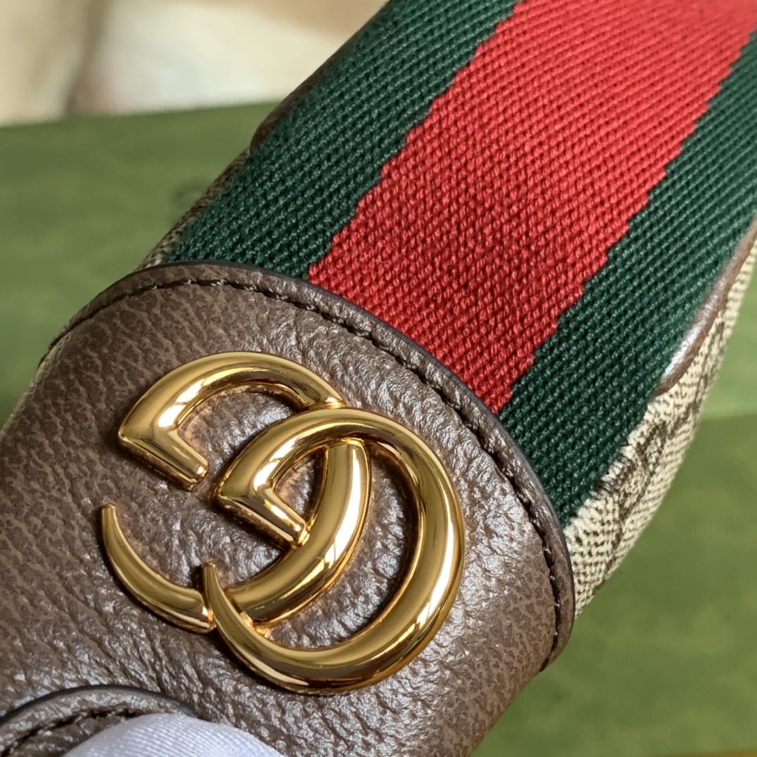 Gvc*1 ophidia gg mini bag brown leather 658551  - 20x 15x5cm