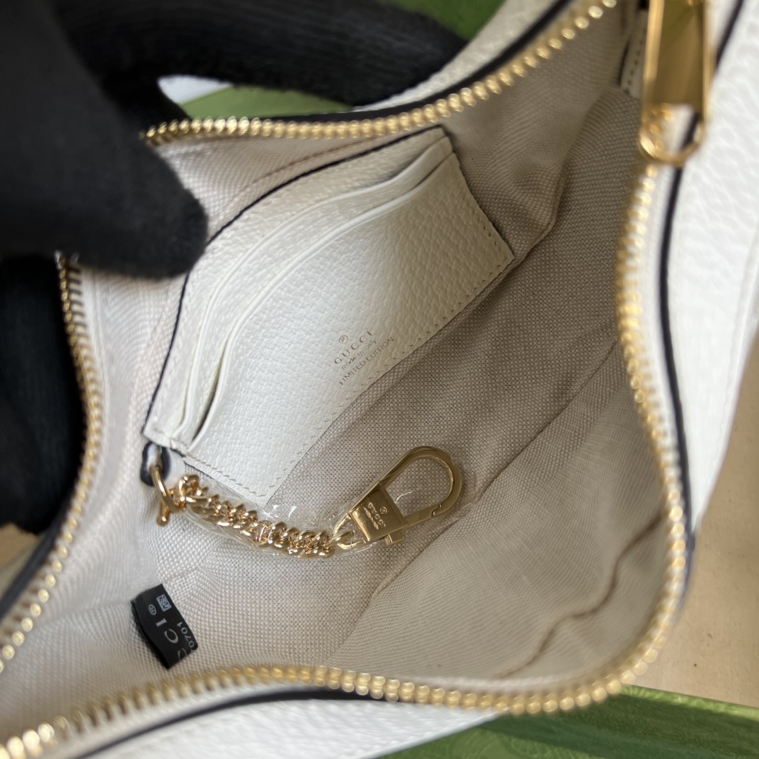 Gvc*1 ophidia gg mini bag white leather 658551  - 20x 15x5cm