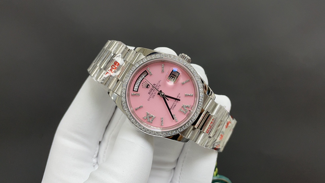 R01ex oyster perpetual 36mm pink day and date