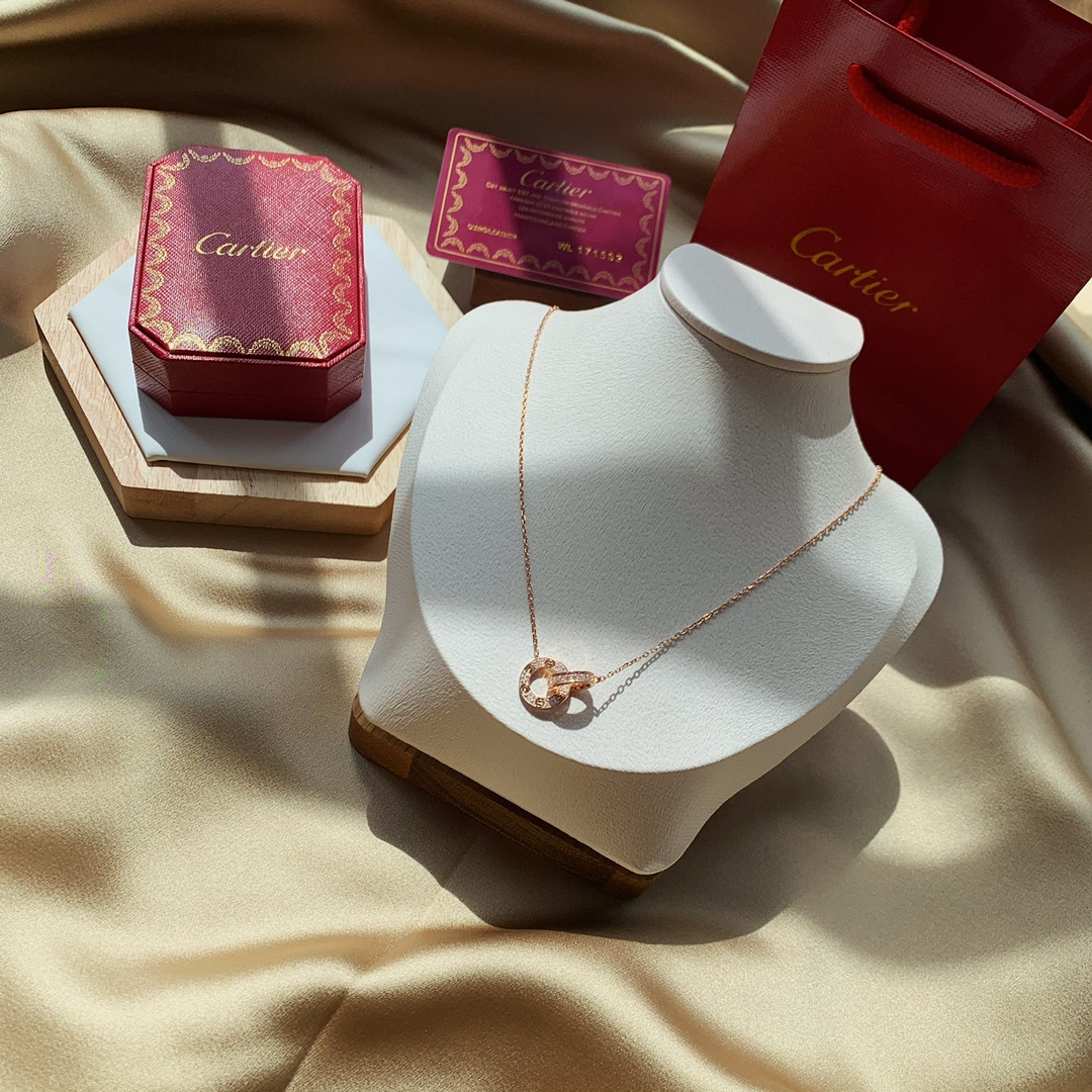 Ca*t1er necklace love golden 002