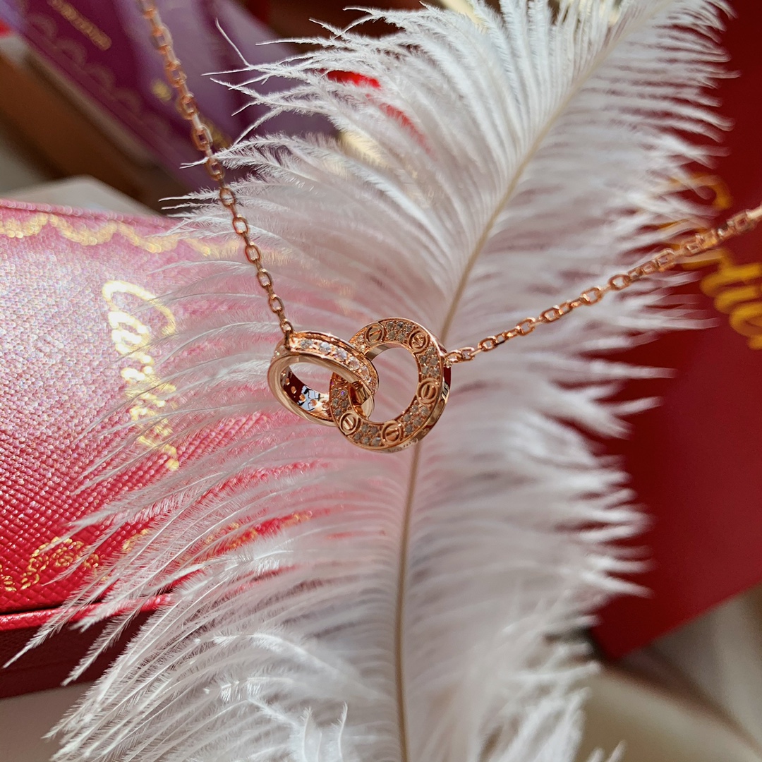 Ca*t1er necklace love golden 002