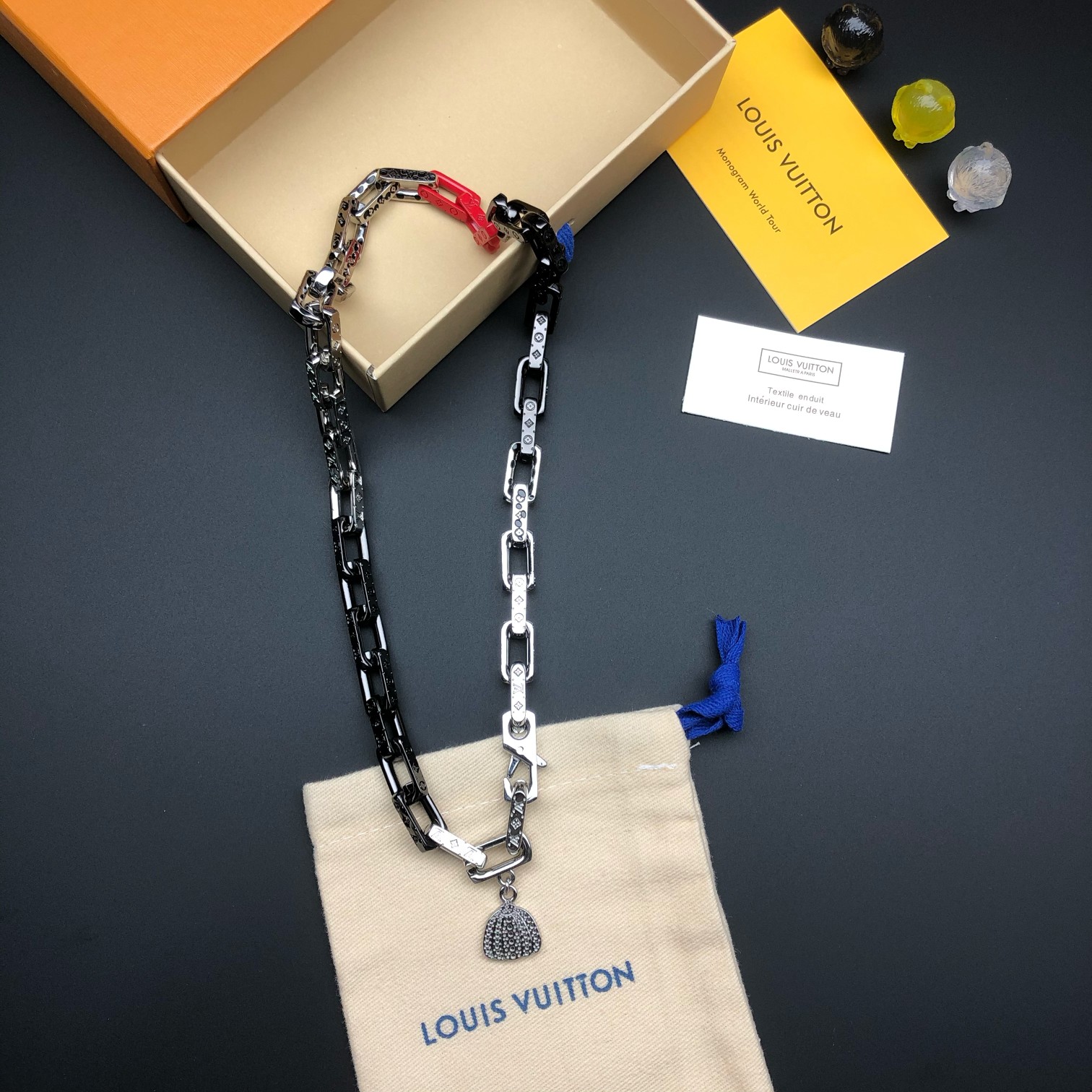 LV  LV x YK Monogram Chain necklace 01